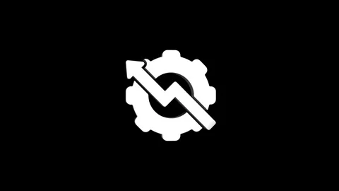 Efficiency 3D rendering rotating gear mechanism wheel for teamwork success .. Stock Footage 313463558