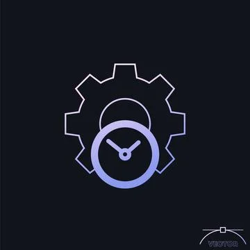 Efficiency and efficient production icon with a gradient Stockillustratie