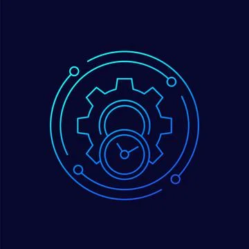 Efficiency and efficient production line icon イラスト素材