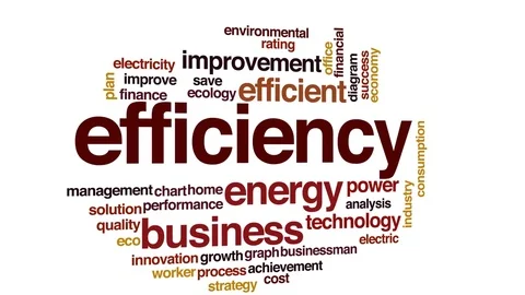 Efficiency animated word cloud, text design animation. 스톡 동영상 72890895