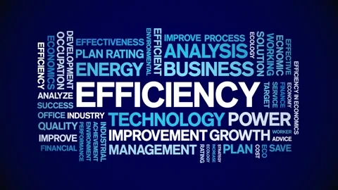 Efficiency animated word cloud,animation tag kinetic typography seamless loop. 스톡 동영상 269872815