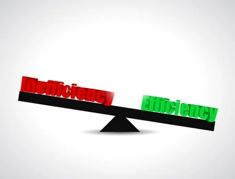 Efficiency balance concept illustration design Stock Illustration