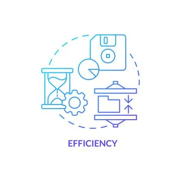 Efficiency blue gradient concept icon Stock Illustration