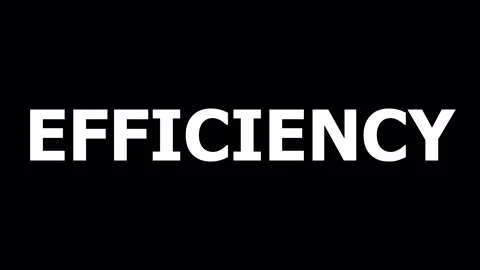 Efficiency Bold Text Animation on Dark Background Stock Footage 331810167