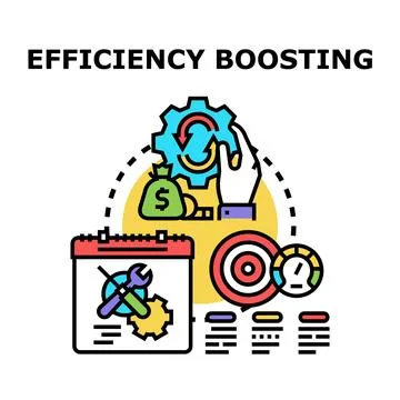 Efficiency boosting for business development and optimization 库存插图