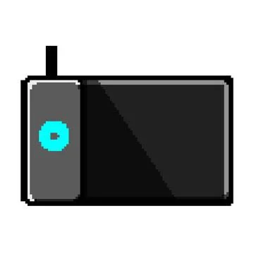 Efficiency charging mouse pad wireless pixel art vector illustration Stock Illustration