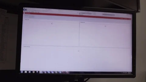 Efficiency Charts on Computer Screen Stock Footage 84685366