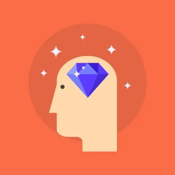 Efficiency of competence concept. Flat design. Isolated on color background Stock Illustration