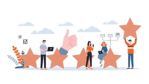 Efficiency concept, creative business process in team. Development Stock Illustration