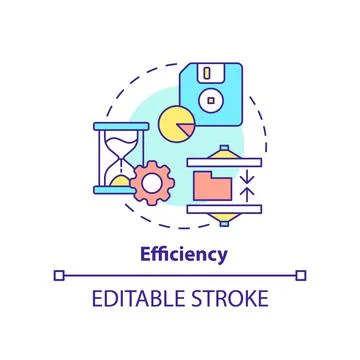 Efficiency concept icon Stock Illustration