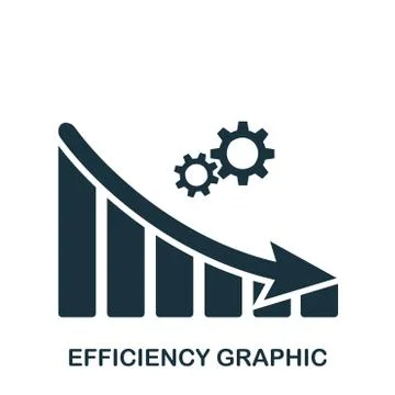 Efficiency Decrease Graphic icon. Mobile app, printing, web site icon. Simple Stockillustratie