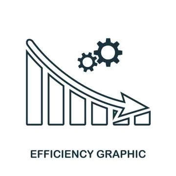 Efficiency Decrease Graphic icon. Mobile app, printing, web site icon. Simple Stock Illustration