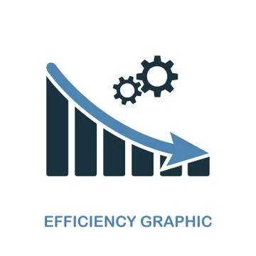 Efficiency Decrease Graphic icon. Monochrome style design from diagram icon Illustrazione stock