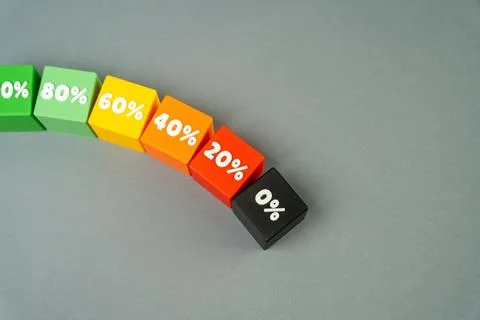 Efficiency dropping to zero. Work stoppage, halted business processes. Concep Stock Photos