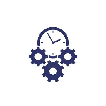 Efficiency, efficient process icon on white Stock Illustration