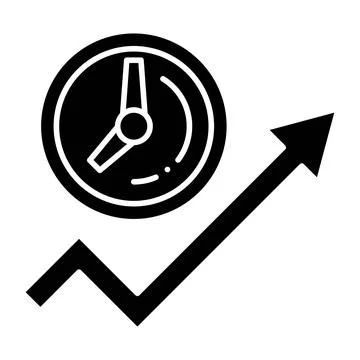 Efficiency Glyph Icon Stock-Illustration