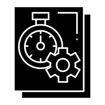 Efficiency Glyph Icon Stock-Illustration
