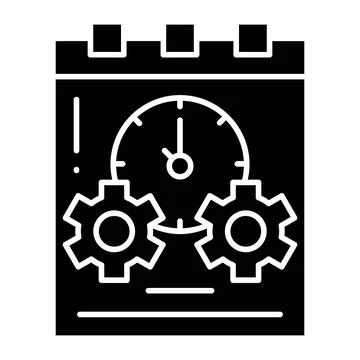 Efficiency Glyph Icon Stock-Illustration