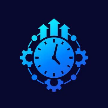 Efficiency growth and optimization icon Illustrazione stock