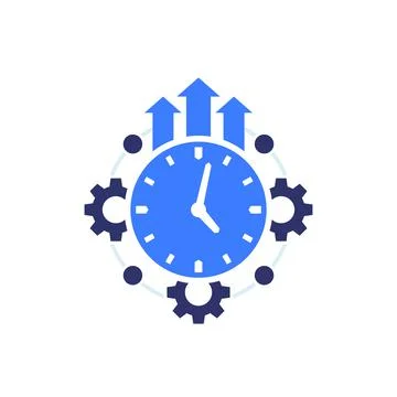 Efficiency growth icon on white, vector concept Illustrazione stock