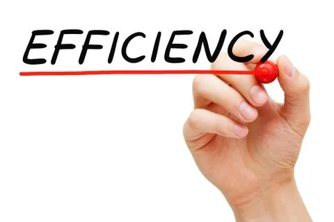 Efficiency Handwritten With Black Marker Foto stock
