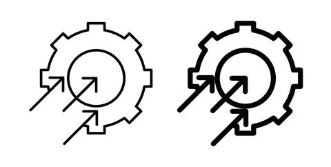 Efficiency icon vector art Illustrations Illustrazione stock