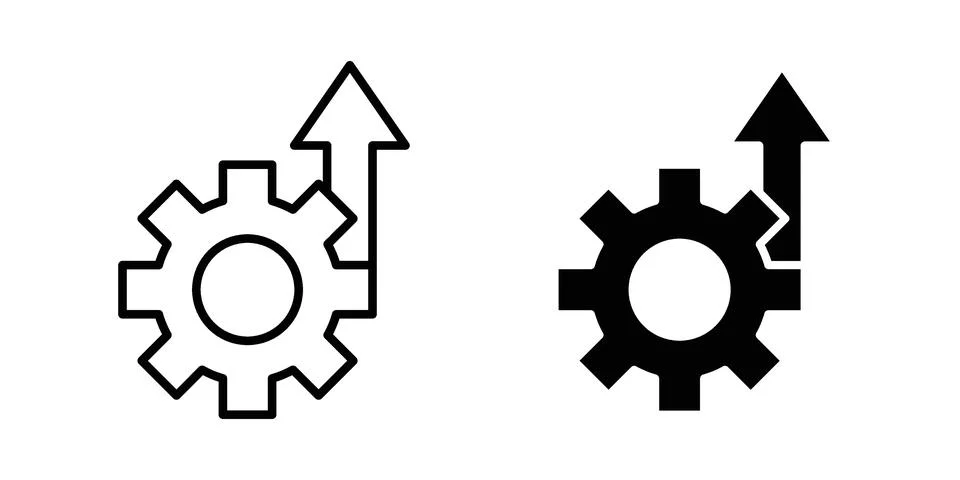 Efficiency icon vector, illustration icon set Stock Illustration