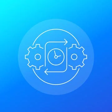 Efficiency icon for web, linear vector Stock-Illustration