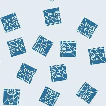 Efficiency improvement manufacturing engineer glyph seamless pattern Illustrazione stock