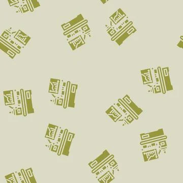 Efficiency improvement manufacturing engineer glyph vector seamless pattern Stockillustratie