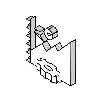 Efficiency improvement manufacturing engineer isometric icon vector illustration Stock Illustration
