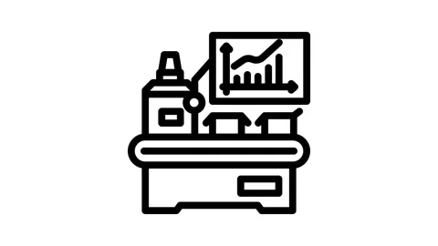 Efficiency improvement manufacturing engineer line icon animation Stock Footage 326762480