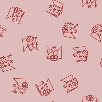 Efficiency improvement manufacturing engineer line seamless pattern イラスト素材