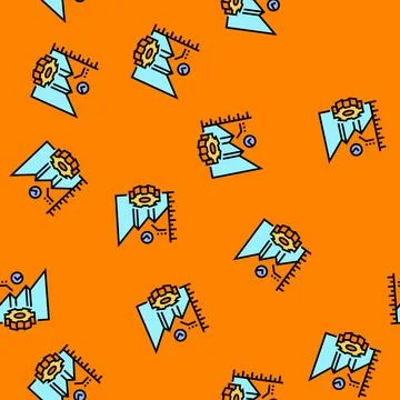 Efficiency improvement manufacturing engineer vector seamless pattern Stock Illustration