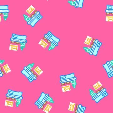 Efficiency improvement manufacturing engineer vector seamless pattern Stock Illustration