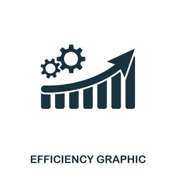 Efficiency Increase Graphic icon. Mobile apps, printing and more usage. Simple Stock Illustration