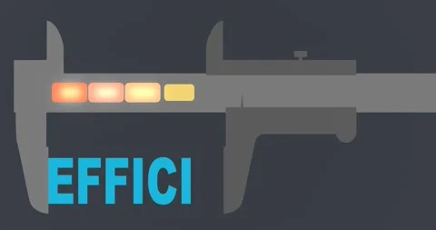 Efficiency level meter. Economy and financial concept. Keyword and the caliper. Video stock 277922689