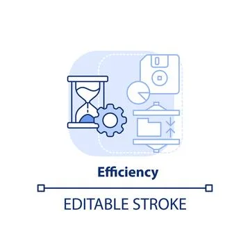 Efficiency light blue concept icon Stock Illustration