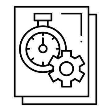 Efficiency Line Icon Stock-Illustration