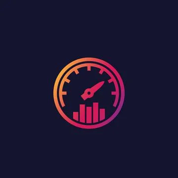 Efficiency, performance vector icon Stock Illustration