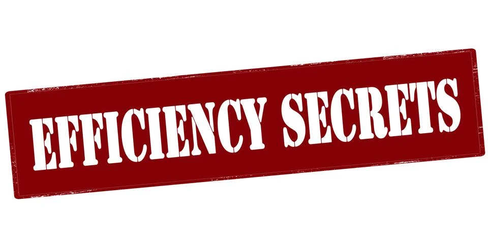 Efficiency secrets Stock Illustration