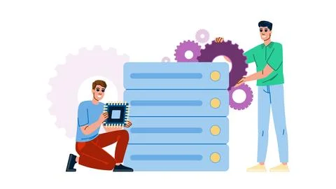 Efficiency server upgrade vector イラスト素材