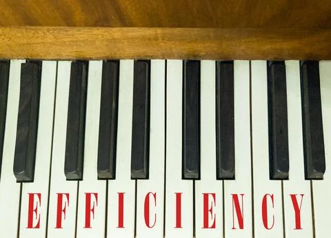 Efficiency symbol. Concept word Efficiency on beautiful keys of the old ret.. Stock Photos