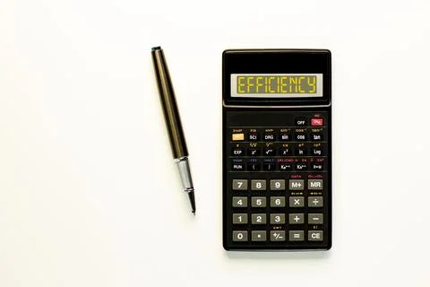 Efficiency symbol. Concept word Efficiency on beautiful black calculator. B.. Stock Photos