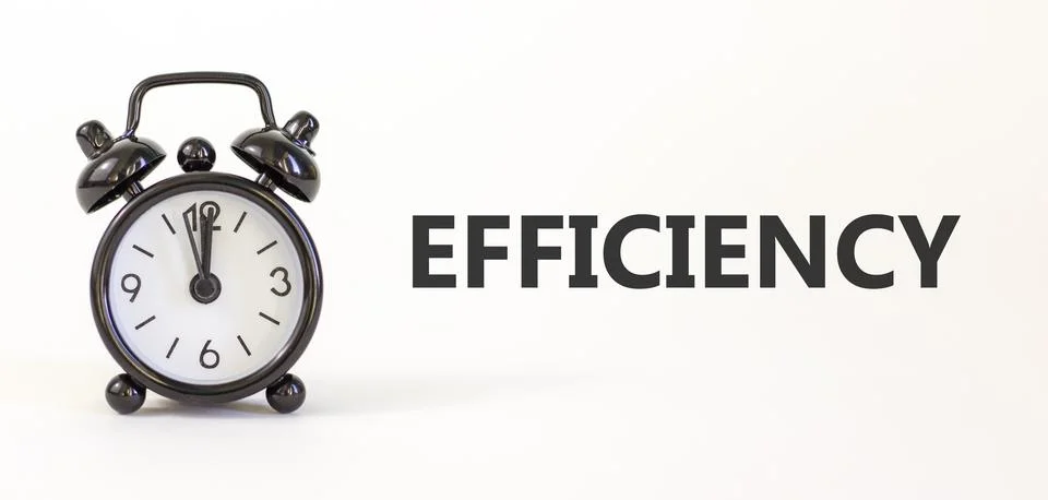 Efficiency symbol. Concept word Efficiency on beautiful white paper. Beauti.. Stock Photos