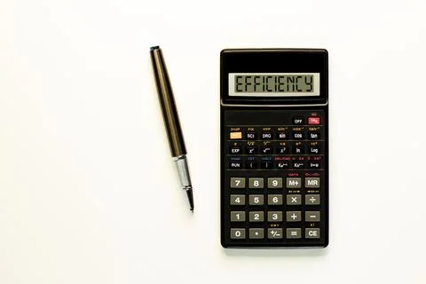 Efficiency symbol. Concept word Efficiency on beautiful black calculator. B.. Stock Photos