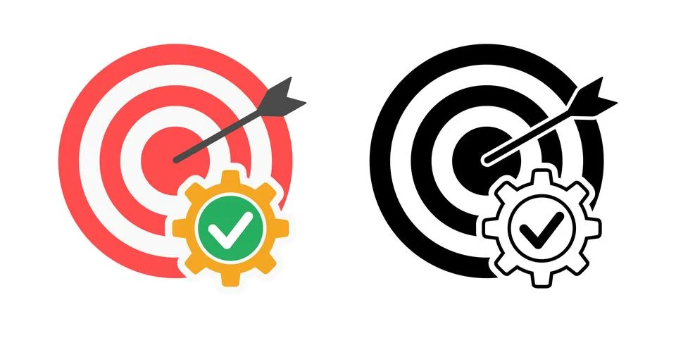 Efficiency target board Stock Illustration