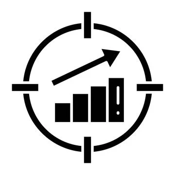 Efficiency Target Glyph Icon Stock Illustration