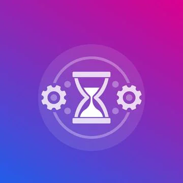 Efficiency, time management and productivity, vector graphic Stock Illustration