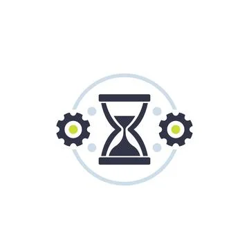 Efficiency, time management and productivity, vector icon Stock Illustration